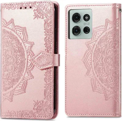 Zdjęcie produktu dla imoshion Mandala Bookcase dla Motorola Moto G75 5G - Rosé Goud