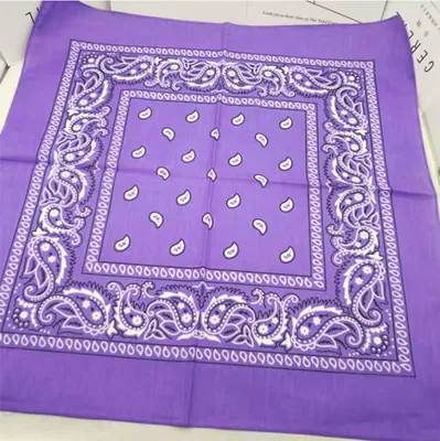 Produktbild von Lila Bandana - Schal mit Paisley-Print - 50/50CM - Lila Schal - Bandana - Polyester - CHPN