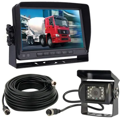 Image de Caméra de recul 7 pouces TFT LCD - Étanche avec vision nocturne - Objectif grand angle de 120 degrés