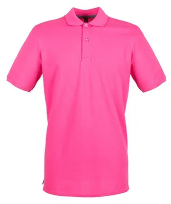 Produktbild von Henbury H101 | Herren Modern Fit Baumwolle Microfine-Piqué Polo Shirt - Farbe: Fuchsia - Größe: S