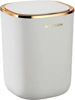 Imagen del producto de AIORBER: Colector de residuos, con control inteligente de sensores, ideal para cocina y baño, con filtro de olores, fácil de limpiar, gran capacidad, color blanco