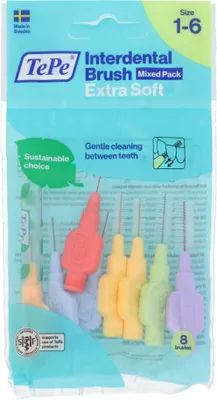 Obrázek produktu pro TePe Extra Soft mezizubní kartáčky 1-6 Mix 8 ks