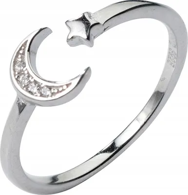 Immagine prodotto di Anello regolabile da donna in argento regalo universale stella di luna