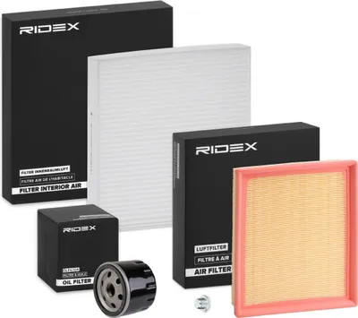 Produktbild von RIDEX Filterset Inspektionspaket Filtersatz für RENAULT LAGUNA II Grandtour (KG0/1) LAGUNA II (BG0/1)