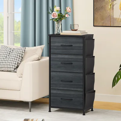 Produktbild von BALCONERA Schubladenschränke Kommode Aufbewahrungsschrankmit 4 Stoffschublade 40x30x95cm