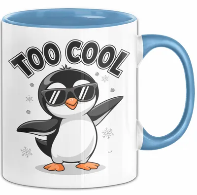Produktbild von Pinguin Tier Tasse Geschenkidee Zu Cool für Vogel Fans (Blau)