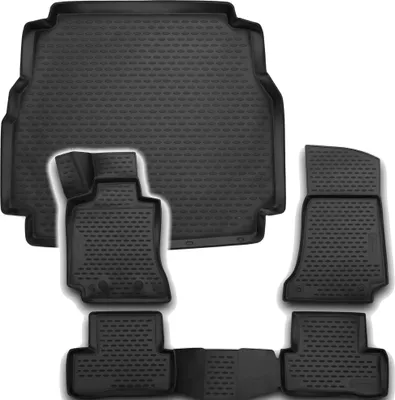 Produktbild von Gummi Kofferraumwanne + Fußmatten Set für Mercedes C-Klasse S205, Bj. 2014-2018