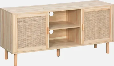 Immagine prodotto di Mobile TV effetto canna e legno, 120cm, Marrone naturale