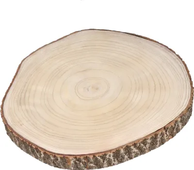 Produktbild von Echtholz Baumscheibe natur - 40 bis 45 cm - Holz Scheibe zum Dekorieren Basteln Bemalen Brandmalen - Tischdeko Holzdeko Kerzenteller Deko Platte