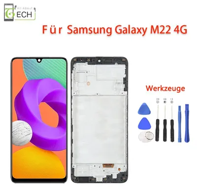 Produktbild von Für Samsung Galaxy M22 2021 M225 LCD (OLED) Display mit Rahmen Bildschirm