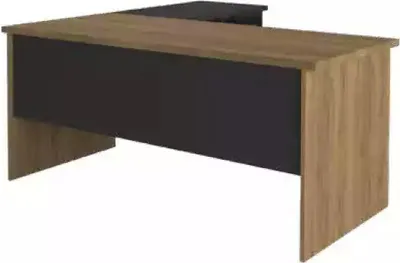 Zdjęcie produktu dla Biurko narożne meble gabinetowe nowoczesny design biurko brązowy
