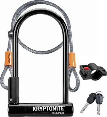 Produktbild von Kryptonite Keeper Standard Bügelschloss – Sicherheitsgrad 5/10, 120 cm Kabel