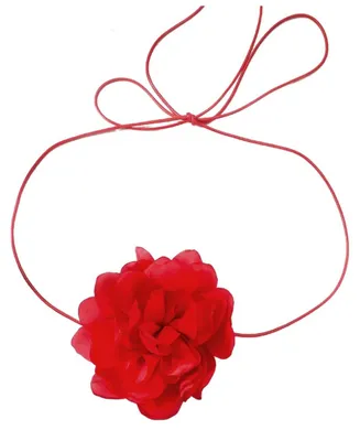 Zdjęcie produktu dla Naszyjnik z kwiatami dla kobiet - ręcznie robiony choker z motywem kwiatowym - model 160 cm