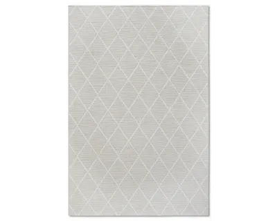 Zdjęcie produktu dla Dywan płasko tkany do salonu 160x230 cm, szaro kremowy wzór boho