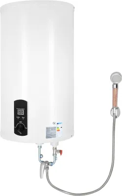 Immagine prodotto di Scaldabagno elettrico - Capacità: 70 litri - Potenza: 2000W - Acciaio inossidabile e smalto - Adatto per bagno e cucina