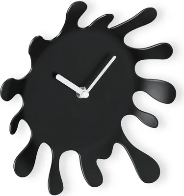 Produktbild von relaxdays Schwarze Wanduhr Farbklecks