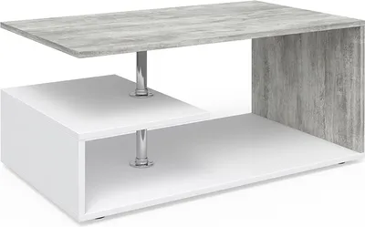 Produktbild von Vicco Couchtisch Guillermo, 91 x 52,6 cm, Weiß/Beton