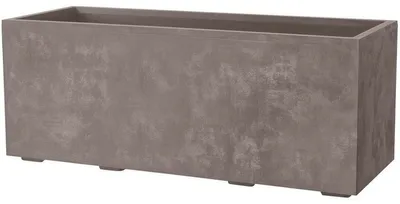 Produktbild von DEROMA Millennium Pflanzkübel eckig 99 cm, 97 L, braun mit Wasservorrat und Rollen