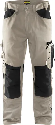 Produktbild von Blakläder® Handwerker Arbeitshose ohne Nageltaschen 1556 1860 in div. Farben, Farbe:steingrau/schwarz, Größe:50