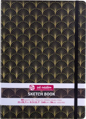 Produktbild von Talens Art Creation – Skizzenbuch Art Creation 80 weiße Blätter 140 g 210 x 297 mm Art Deco | 5 Stück