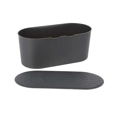 Produktbild von Kunststoff Brotkasten Anthrazit mit Schneidebrett Brotkiste Brotbox Toastbrotbox Brot Box Aufbewahrung