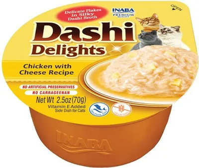 Produktbild von INABA Dashi Delights Chicken with cheese in broth - Katze behandeln - 70g