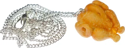 Produktbild von Truthahn Broiler Kette 80cm Miniblings Anhänger Thanksgiving  Hühnchen Hühner Hähnchen Braun
