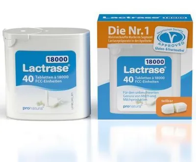 Immagine prodotto di Lactrase 18.000 compresse Fcc divisibili in dispenser 40 pz