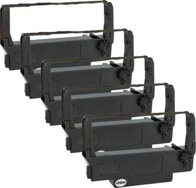 Produktbild von vhbw 5x Farbband Schriftband kompatibel mit Towa R 1, 1420 Nadeldrucker, Bondrucker - Lila
