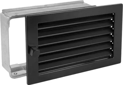Produktbild von Warmluftgitter WG 2515 S Lüftungsgitter Schwarz 250 x 150 Abluftgitter