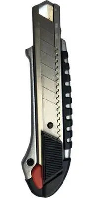 Produktbild von MMXX Cuttermesser 22 mm, gummierter Griff, Aluminiumgehäuse, Klingenführung aus Metall