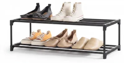 Immagine prodotto di InAndOutdoorMatch - Scaffale per scarpe - 2 ripiani - Impilabile, Immagine generata dall'IA