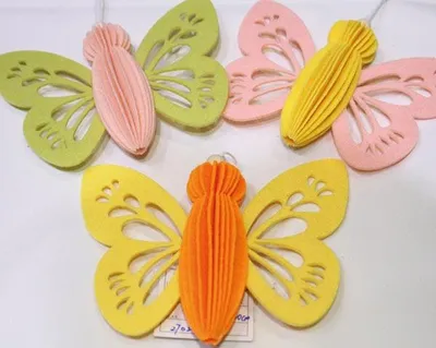 Produktbild von Designer Schmetterling mit Fächer-körper Filz 14cm