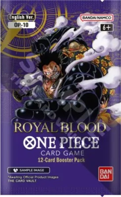 A booster pack for the One Piece Card Game, featuring Monkey D. Luffy in his Gear 5 form.