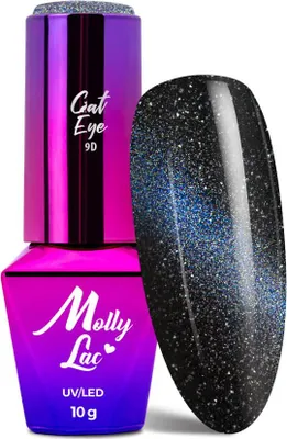 Produktbild von Magnetischer Hybrid-Nagellack mit Katzenaugen-Effekt Cat Eye Flashing Magic MollyLac 10g Nr. 153