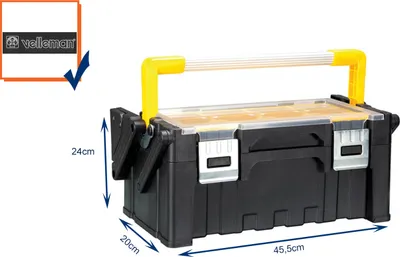 Produktbild von Perel OTBC2, Aluminium, Schwarz, Gelb, 455 mm, 240 mm, 200 mm, 2,32 kg