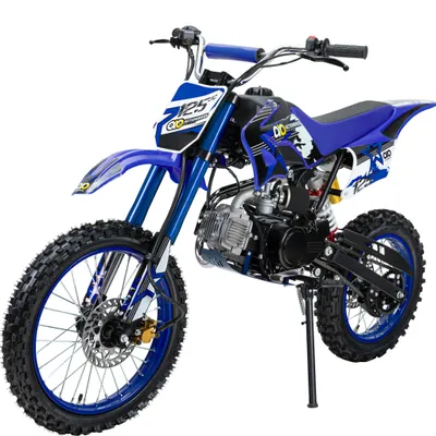 Produktbild von Actionbikes Motors Kinder Crossbike JC125 | Benzin Jungend Motorrad - Motorcross - Stollenreifen - Pocketbike - Dirtbike - Cross Bike (Blau)