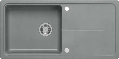 Obrázok produktu pre Kuchynský drez QUADRON Granitový kuchynský drez NEAL 146, rozmery: 100 x 50 x 21,5 cm, sivý, drezová súprava: granitový drez + sifón + krytka