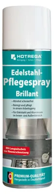 Produktbild von HOTREGA Edelstahl Pflegespray Brilliant Reinigung und Pflege für Edelstahl und Aluminium Profi Reiniger 300ml