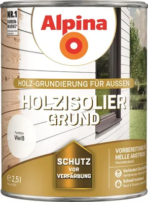 Produktbild von Alpina Holzisolier-Grund Weiß 2,5 Liter