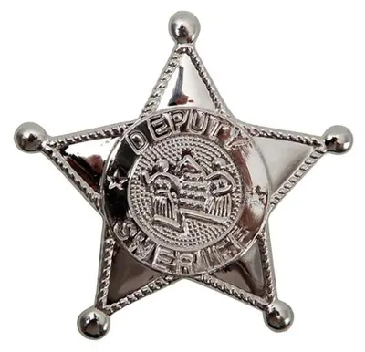 Zdjęcie produktu dla Gwiazda „Mom Sheriff” z PVC, 8 cm, srebrna  Dla dzieci, srebrna, rozmiar uniwersalny