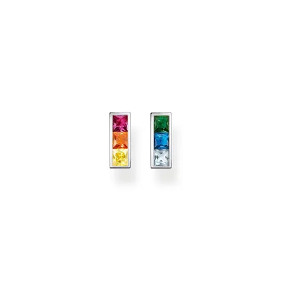 Produktbild von Thomas Sabo H2250-477-Ohrstecker Damen Bunte Steine Regenbogen Silber