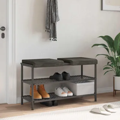Produktbild von Maison Exclusive - Bankkissen 2 stk. Plüschcord Anthrazit Tiefe 35 cm