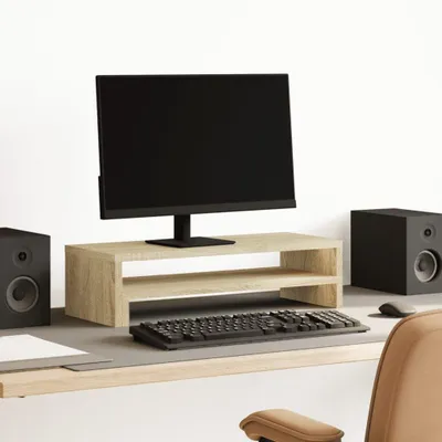 Obrázek produktu pro Stojan na monitor z dubu Sonoma pro zlepšení komfortu sledování