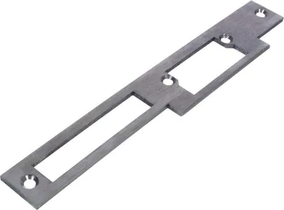 Produktbild von NAJDER Schließblech einfach universal mit Schieber, lang, Edelstahl, für BRIMA-Türöffner, 200x24mm, für symmetrische Türöffner, Perfekt für den Einsatz mit Aluminium-, Stahl- oder PVC-Profilen