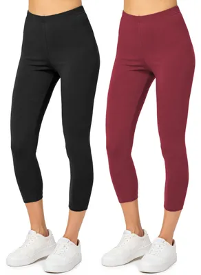 Produktbild von Damen Leggings, 3/4 Länge, 2er-Pack