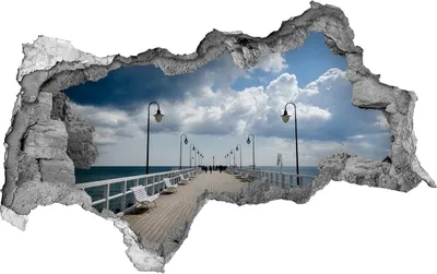 Produktbild von Selbstklebender Loch-3D-Aufkleber 95x73 cm Pier in Orłowo