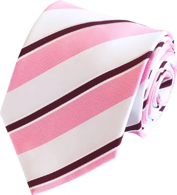 Produktbild von Fabio Farini - 1 Stück Herren Krawatte Rosa - verschiedene Rosa Männer Schlips in 8cm Breit (8cm), Rosa Weiß Dunkelrot - Azalea/Lilac Breeze/Dark Ruby