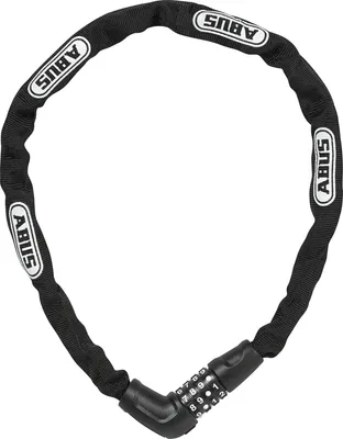 Produktbild von ABUS Kettenschloss Steel-O-Chain 5805C – Zahlenschloss aus 5 mm starken Stahlkette – ABUS-Sicherheitslevel 4 – 75 cm – Schwarz