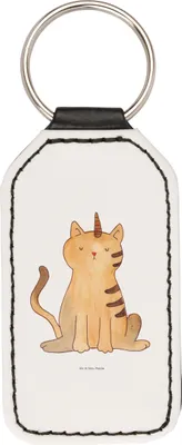 Produktbild von Mr. & Mrs. Panda schlüssel anhänger Einhorn Katze - Weiß - Geschenk, für, schlüsselbund, Schlüsselanhänger Mit Spruch, Glitzer, Mieze, Einhörner, Taschenanhänger, Unicorn